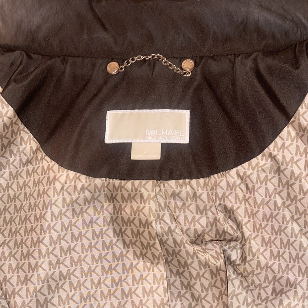 Michael Kors Khaki Hooded Jacket - Picture 7 of 8
